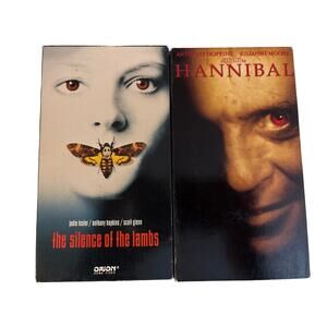 The silence of the Lambs & Hannibal Horror VHS bundle original release 1991 2001